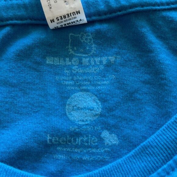 Boba Hello Kitty Official Sanrio blue Tee USA Shirt women's size medium - Picture 8 of 9